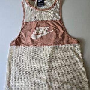 Nike Mesh Tank Top in Pink and Cream